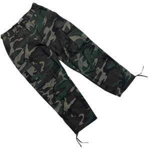 Beyond The Limit BTL Pants Mens 36x30 Cargo Camo Tactical Baggy Military Tie Hem